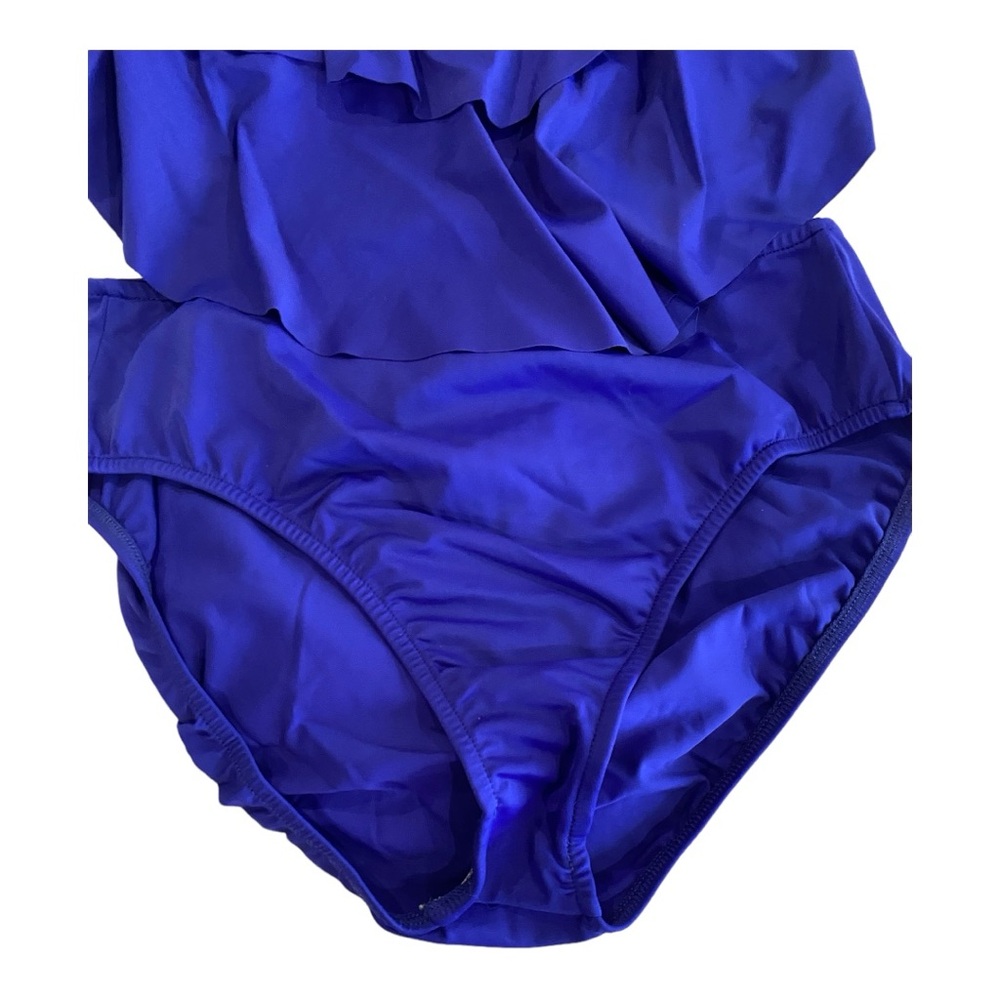 Stylish Tankini set. Top is size 16, bottom is sz 14 purple or blue - Picture 3 of 6